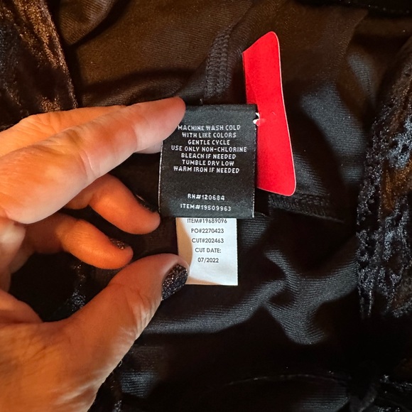 Hot Topic Black Velvet Midi Dress with bell sleeves Cosmic Aura lace - Picture 5 of 11